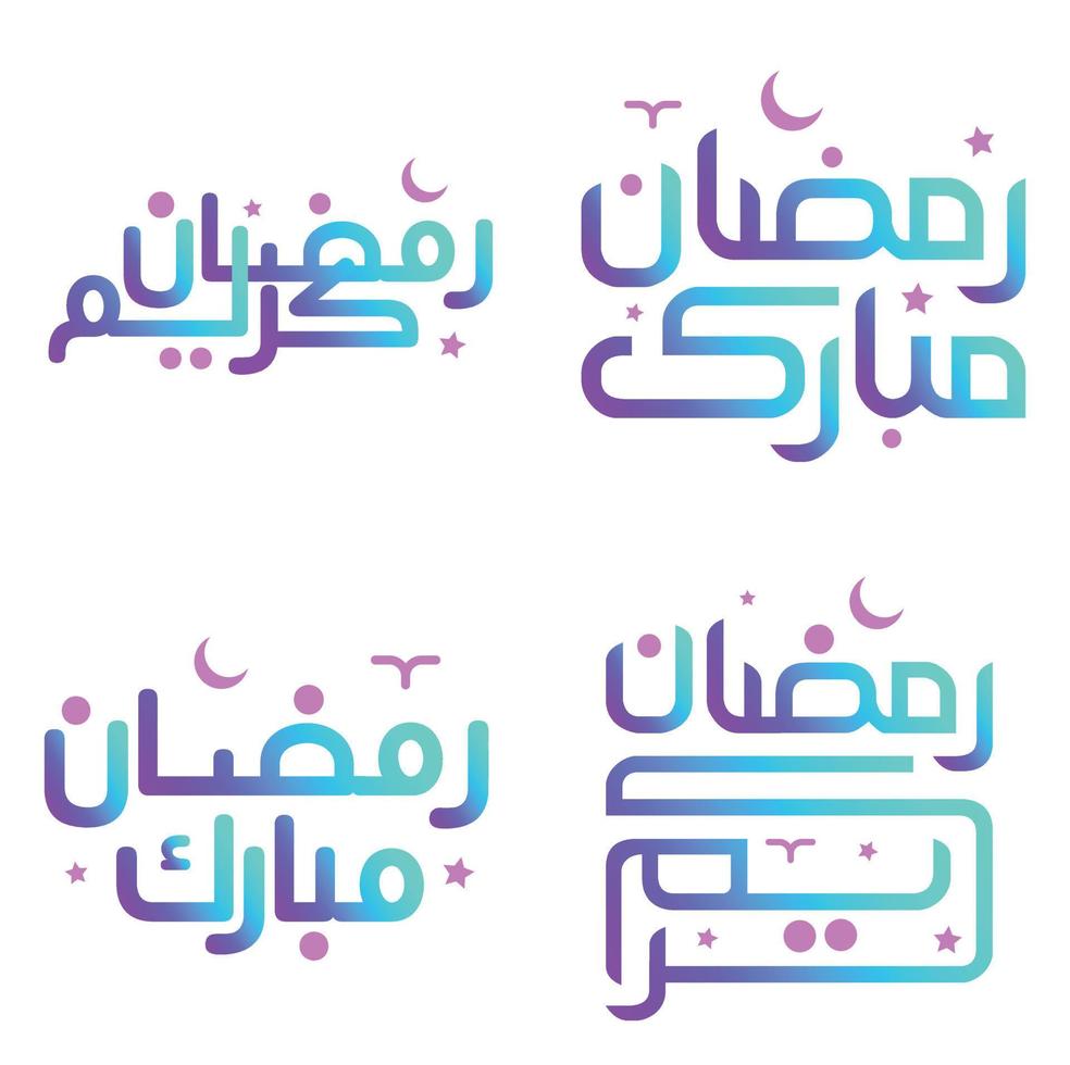 Celebrate the Holy Month of Fasting with Gradient Ramadan Kareem Vector Illustration.