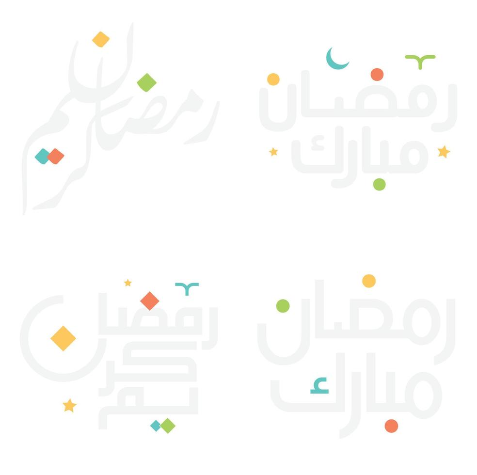 Elegant Ramadan Kareem Arabic Calligraphy Illustration in Vector Format.