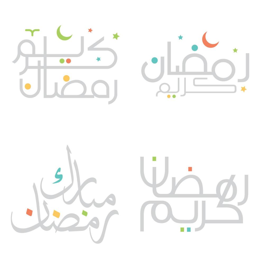 Ramadán kareem vector diseño con tradicional Arábica caligrafía.
