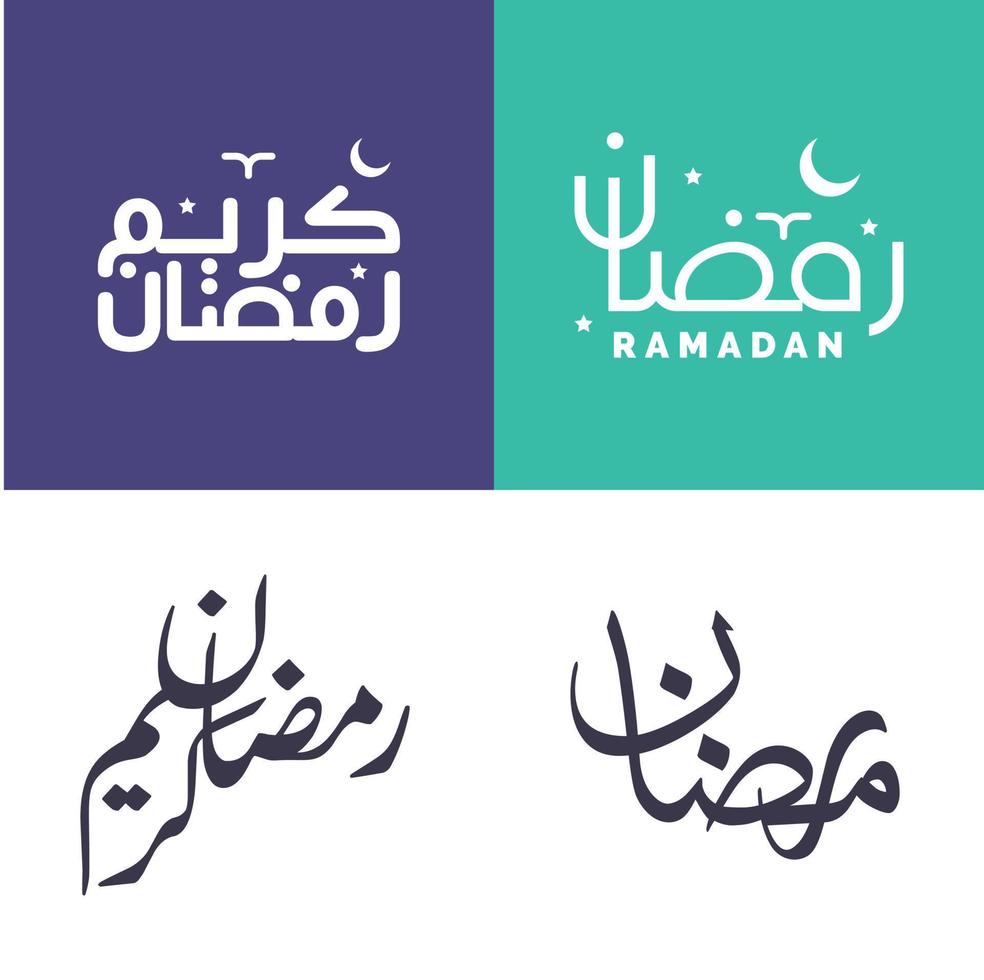 vector paquete de Arábica caligrafía para musulmán celebraciones y festividades