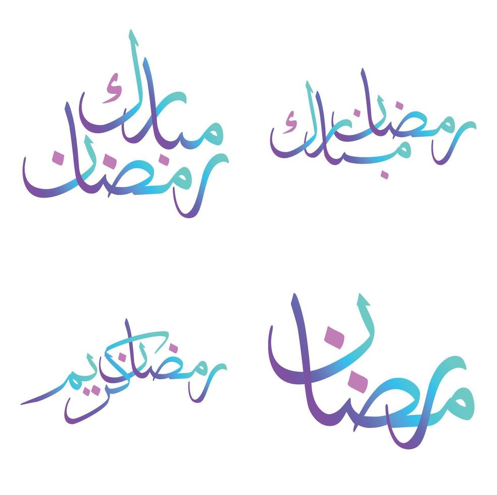 Celebrate Ramadan Kareem with Elegant Gradient Calligraphy Vector Design.