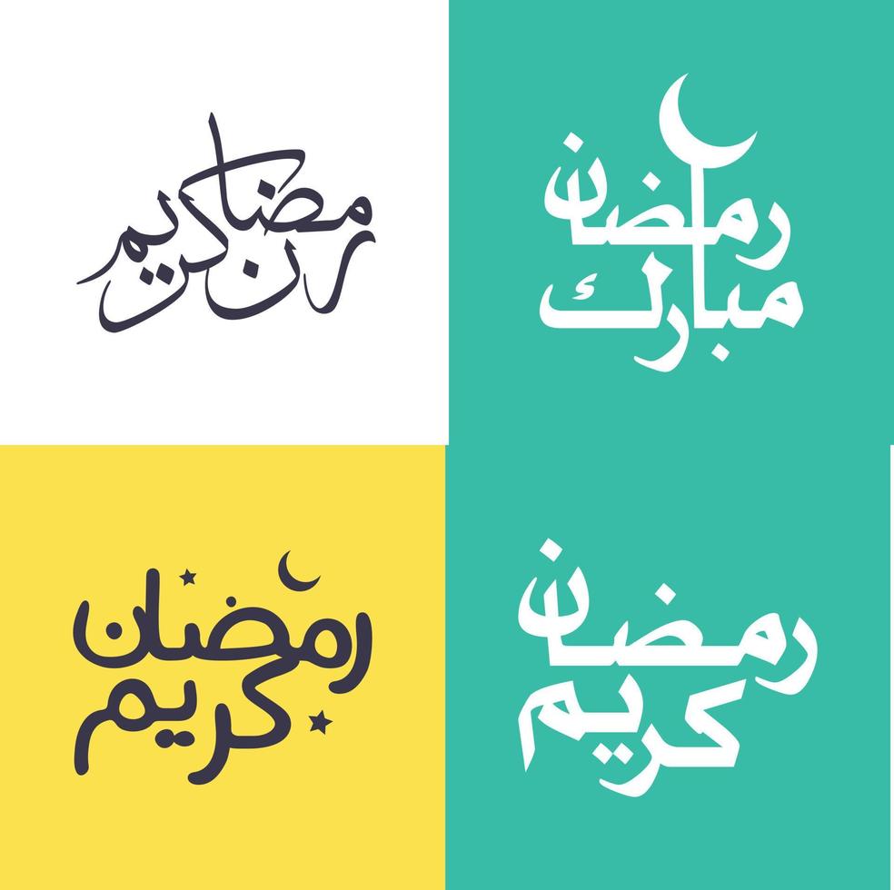 vector paquete de sencillo Arábica caligrafía para musulmán festividades y celebraciones