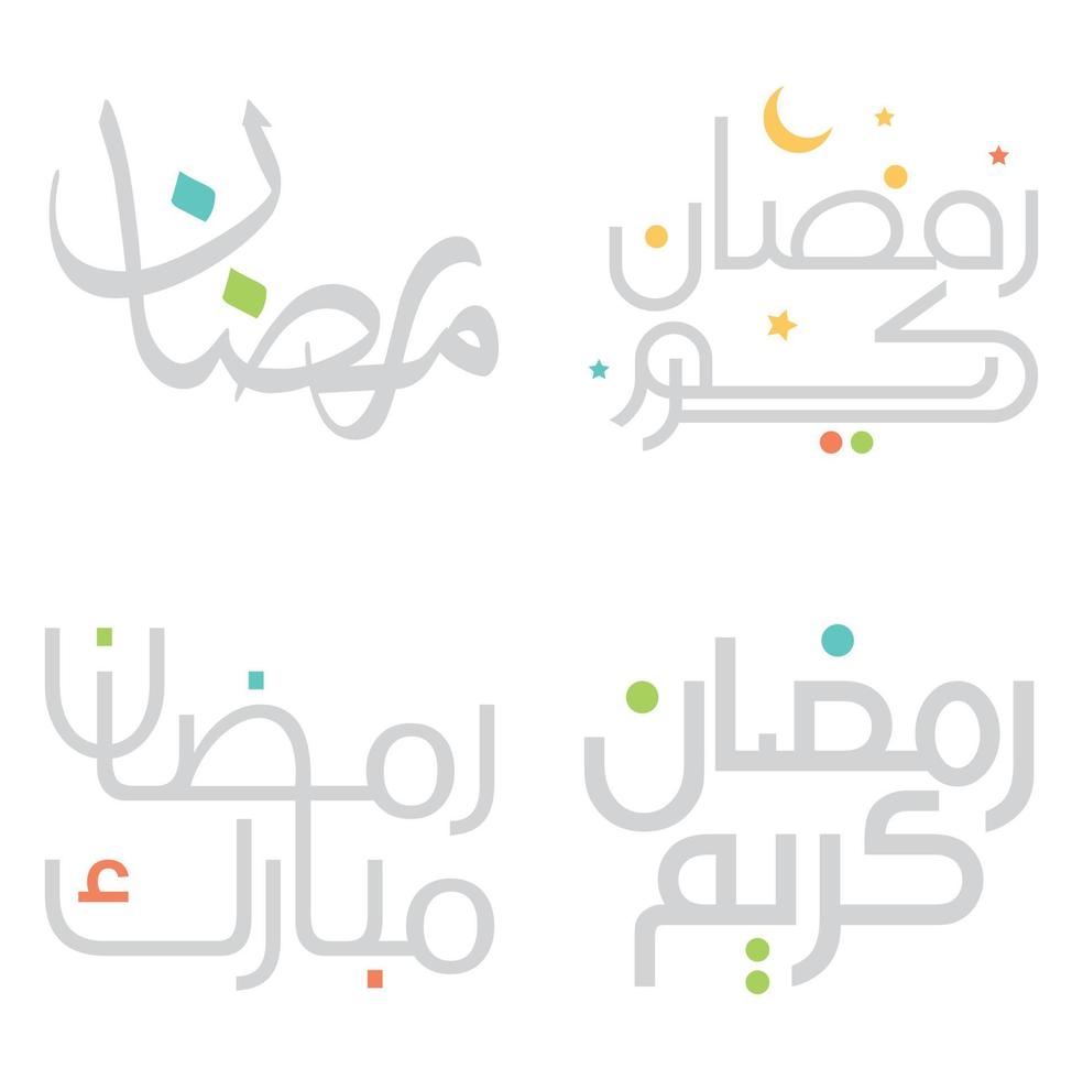 Ramadán kareem vector diseño con Arábica caligrafía para islámico saludos.