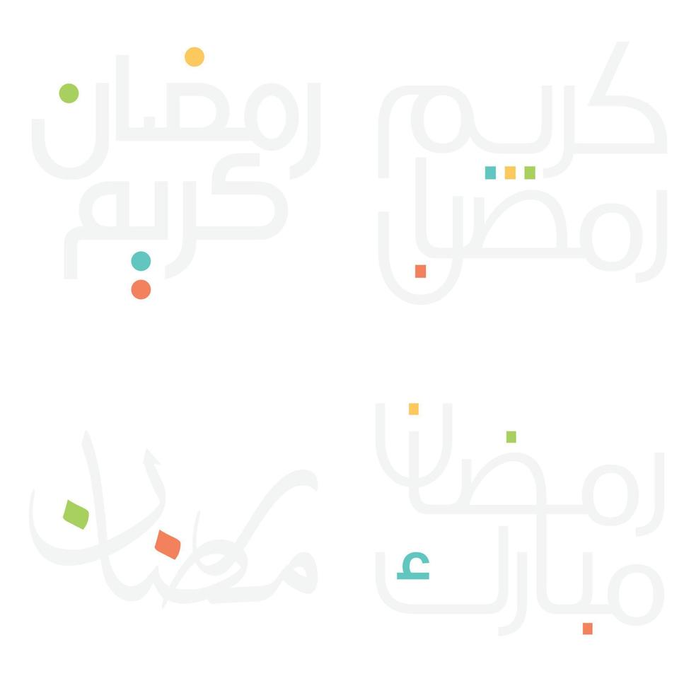 Ramadan Kareem Arabic Calligraphy Vector Design for Islamic Holy Month.