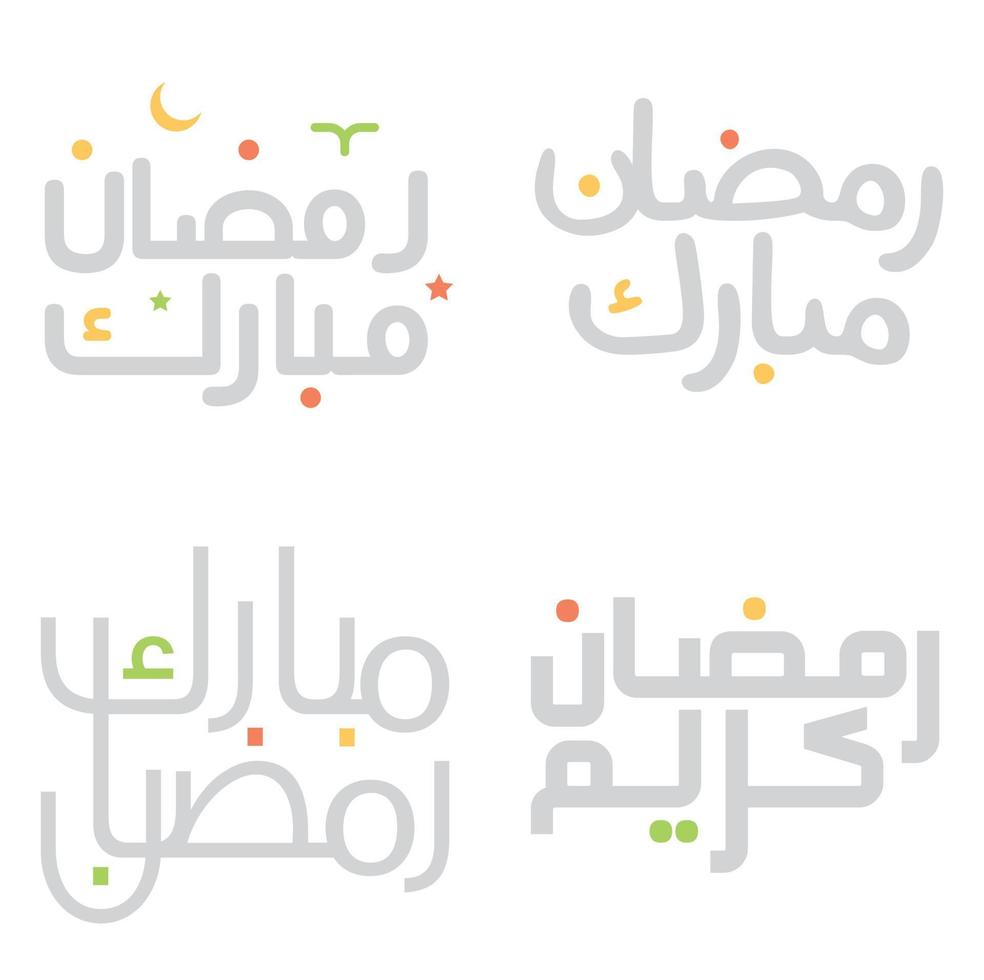 Ramadan Kareem Arabic Calligraphy Vector Art for Muslim Celebrations.