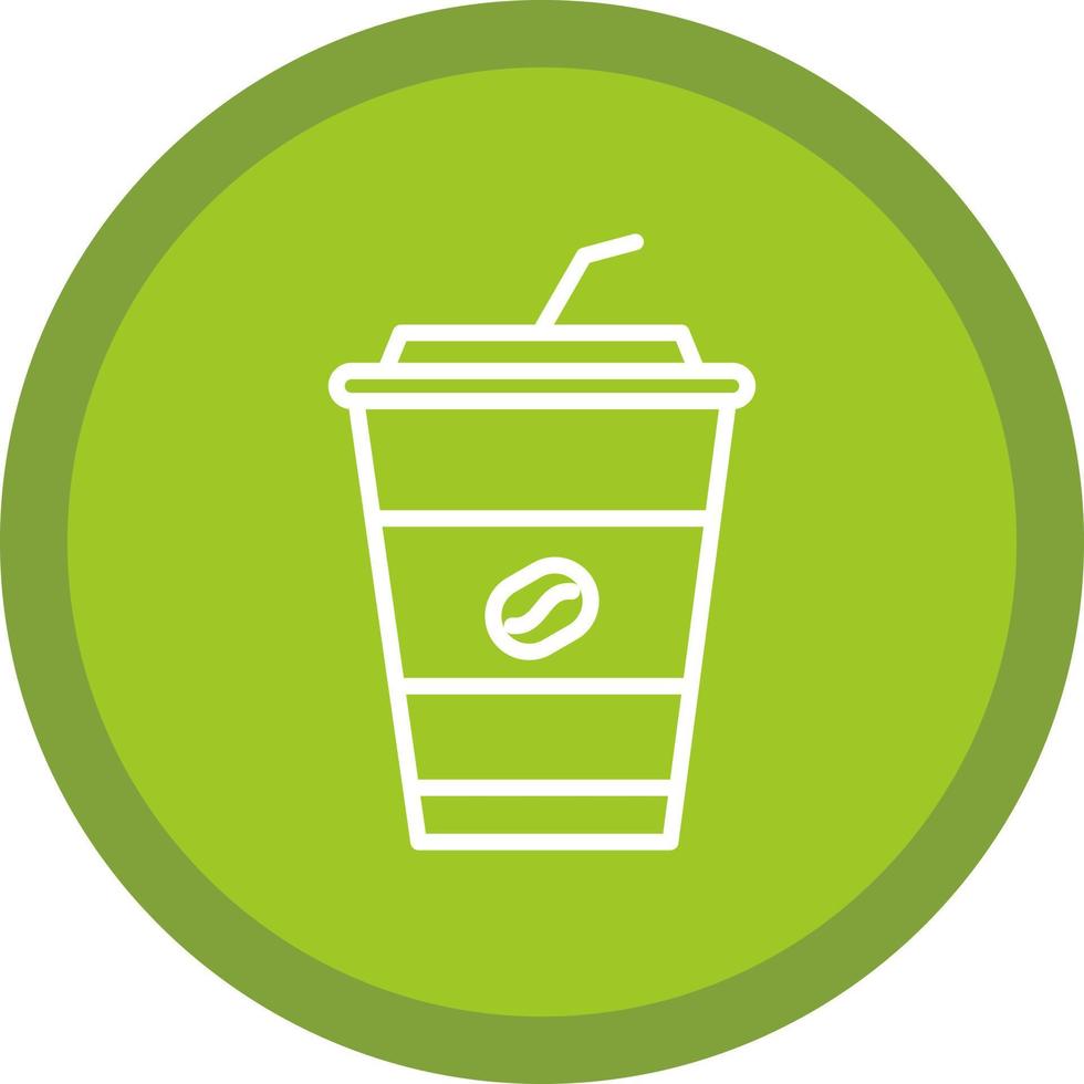 Iced Coffee Vector Icon Design