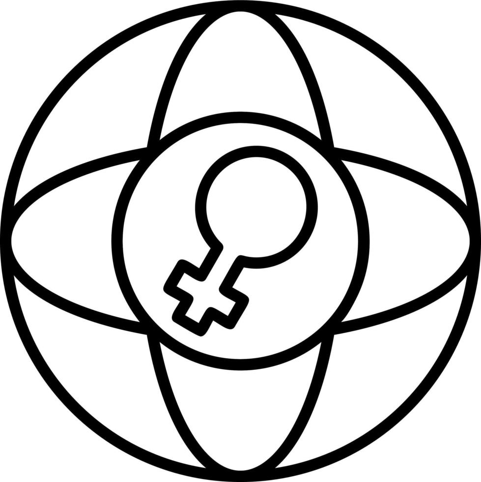 Global feminism vector icon