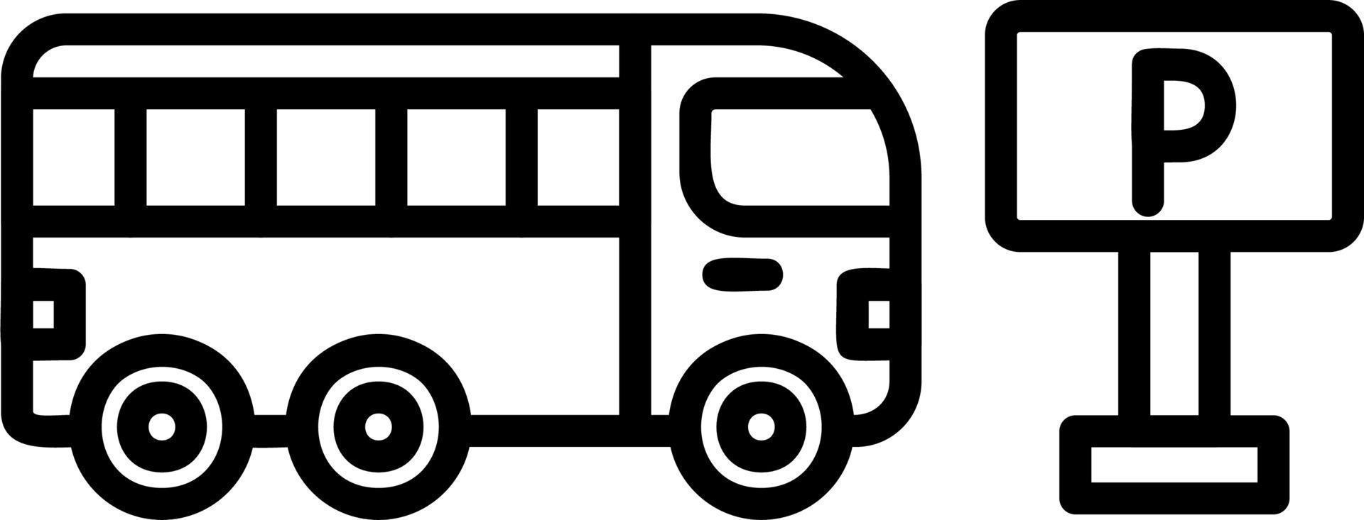 Bus Parking vector icon