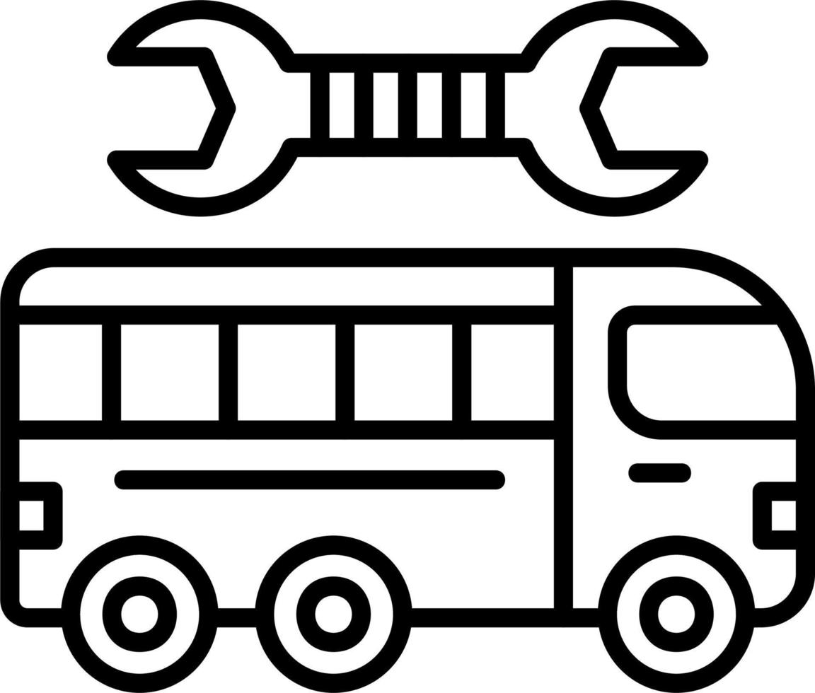 Repairing Bus vector icon