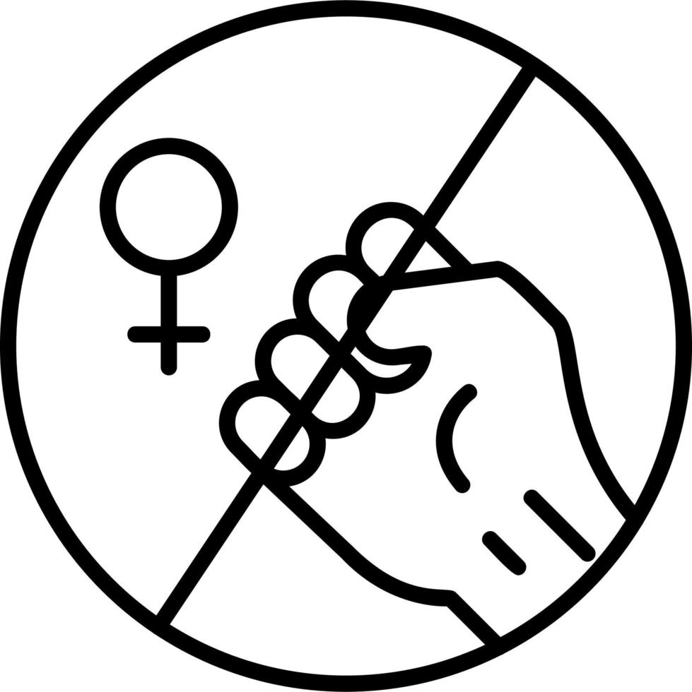 Stop Violence against Women vector icon