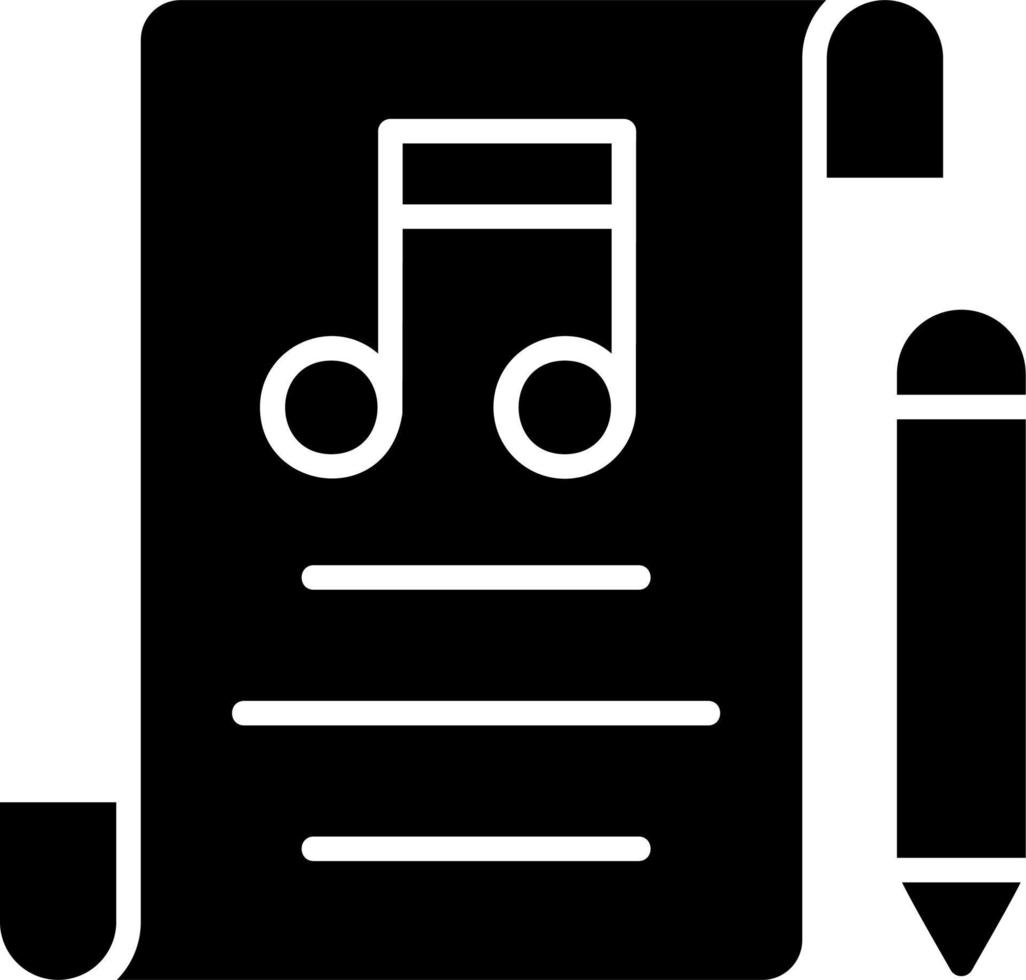 Music paper vector icon