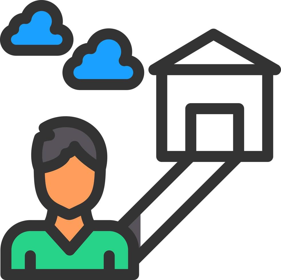 Loneliness Vector Icon Design