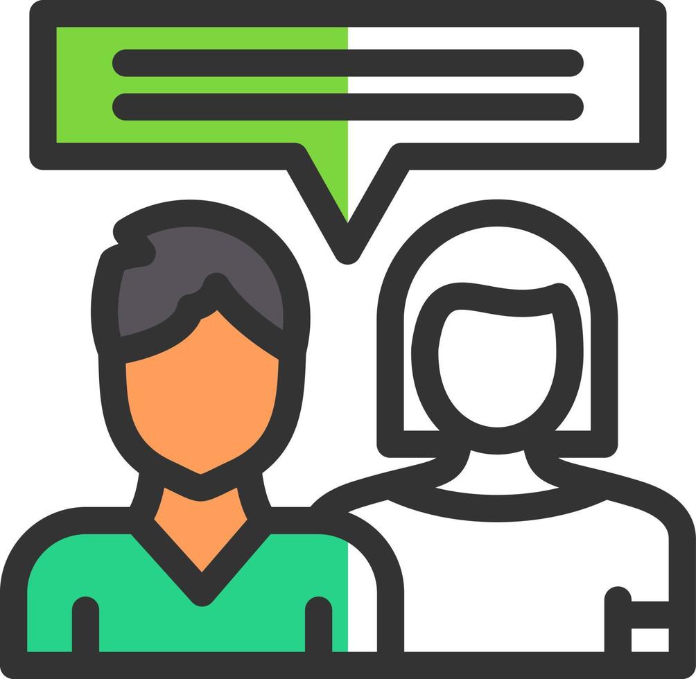 Couple Counseling Vector Icon Design