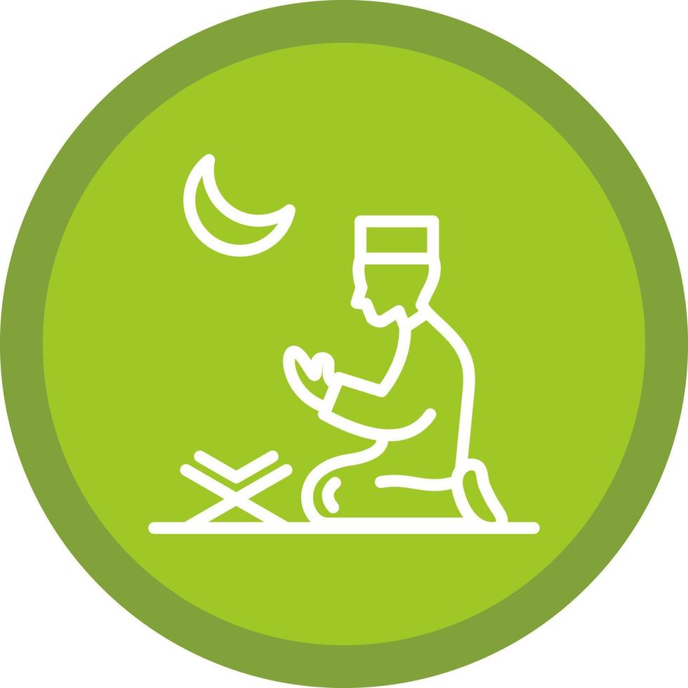 Muslim Praying Vector Icon Design