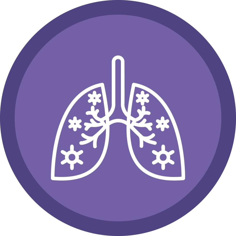 diseño de icono de vector de infección de pulmones