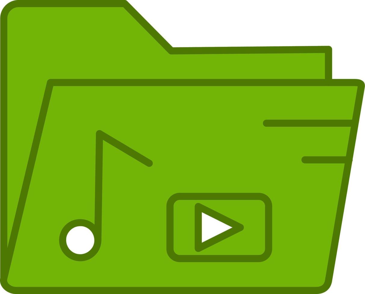 Audio Folder vector icon