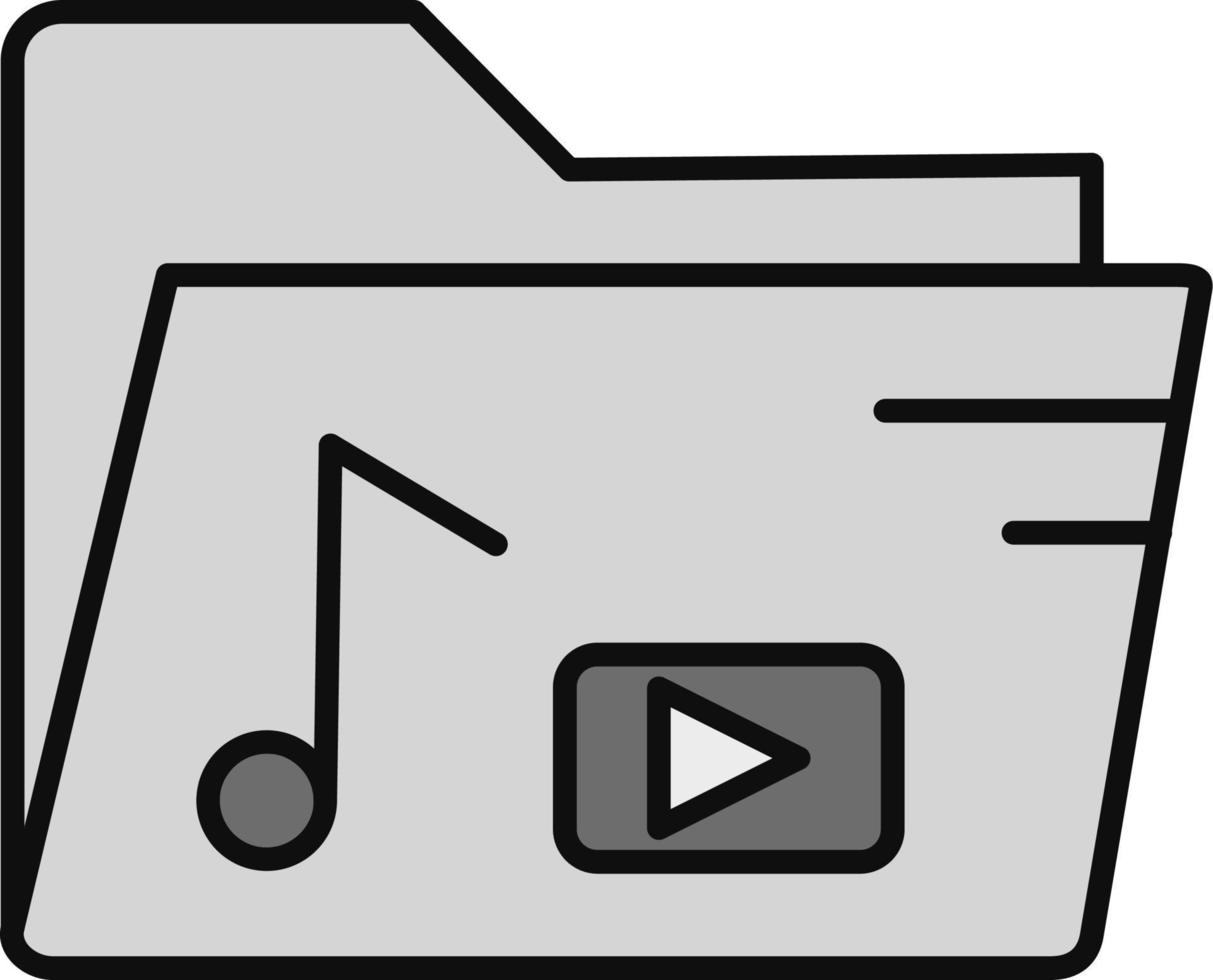Audio Folder vector icon