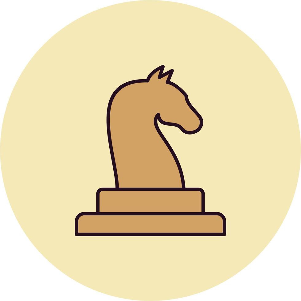 caballo ajedrez pedazo vector icono