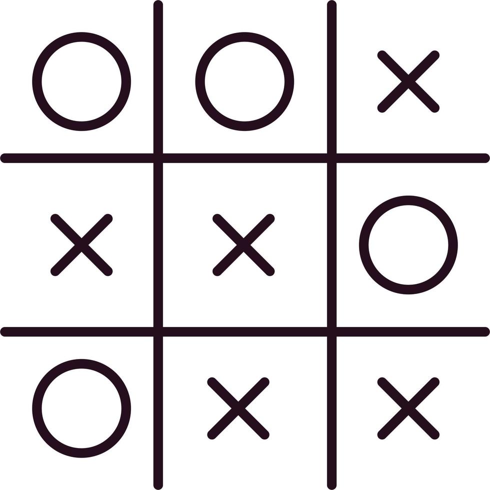Tic tac toe game vector icon