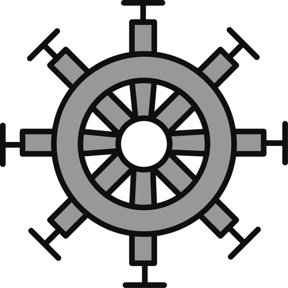 Ship helm vector icon