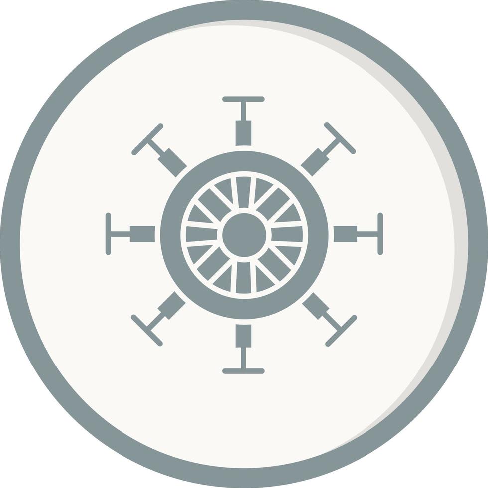 Ship helm vector icon