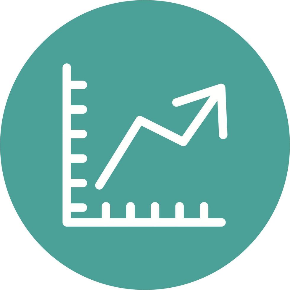 Line graph vector icon