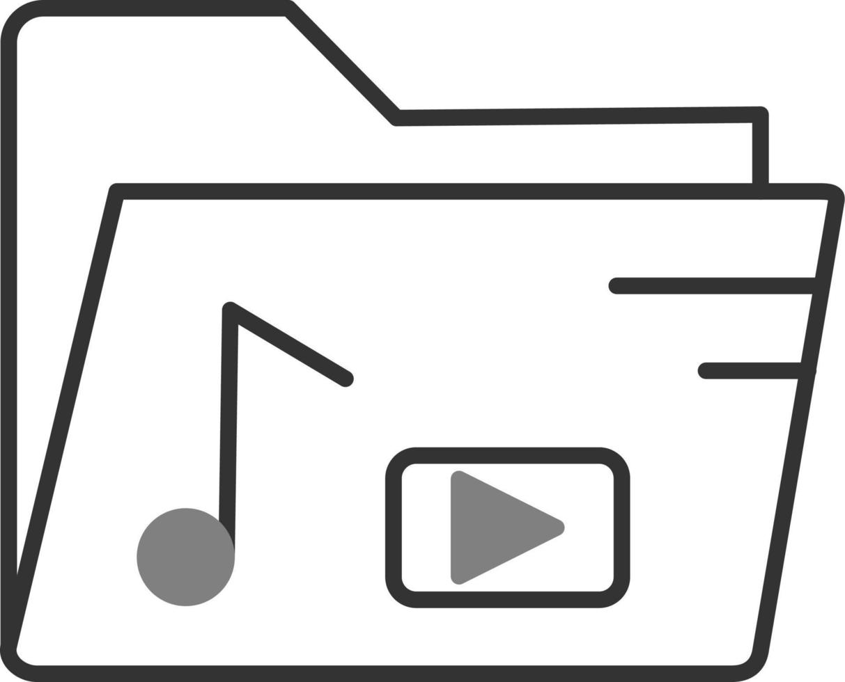 Audio Folder vector icon