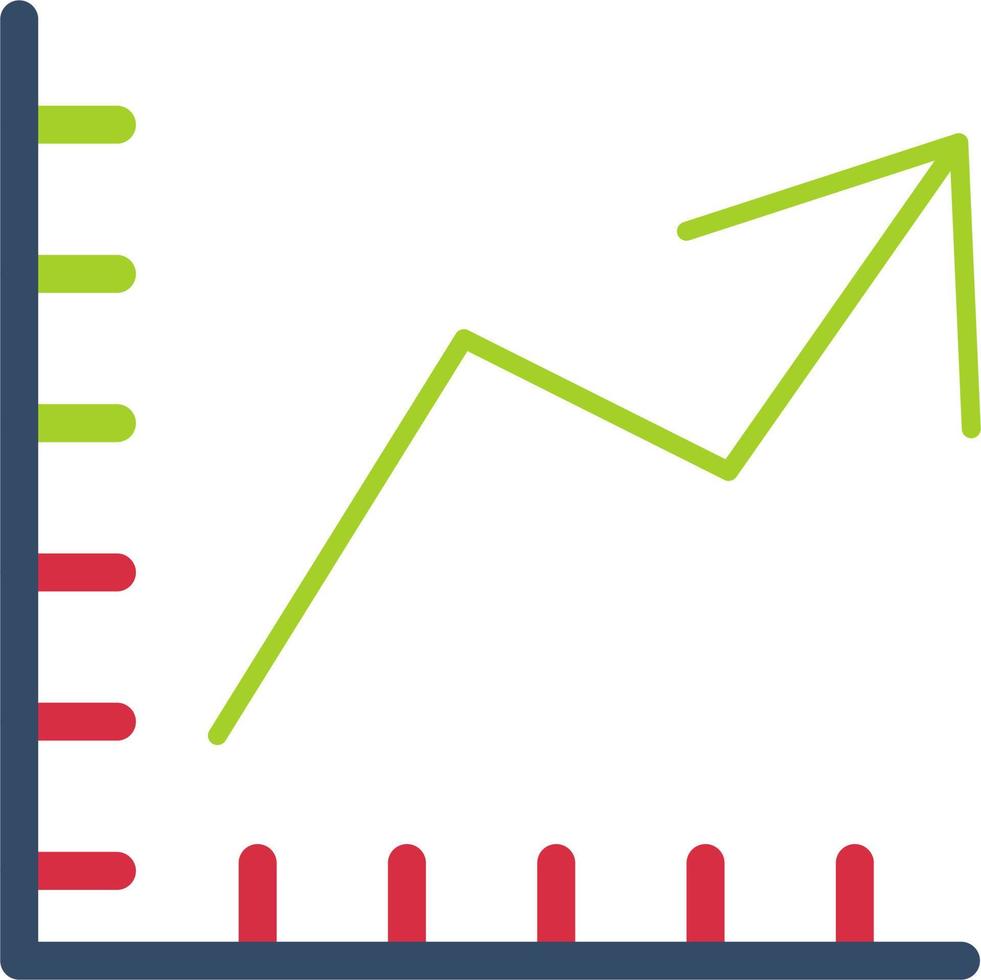 Line graph vector icon