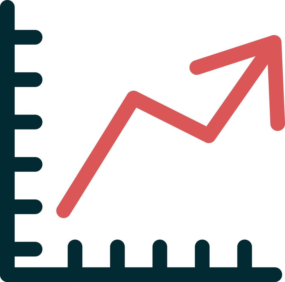 Line graph vector icon