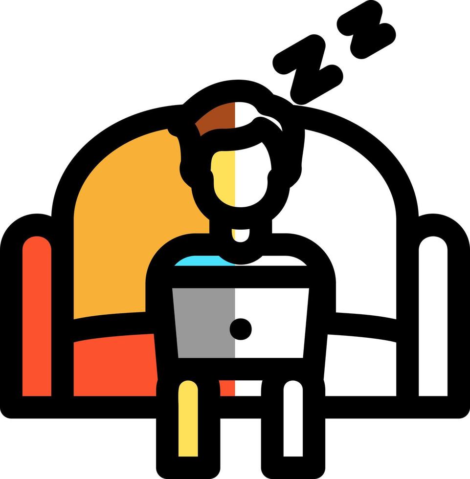 Lazy Work Vector Icon Design