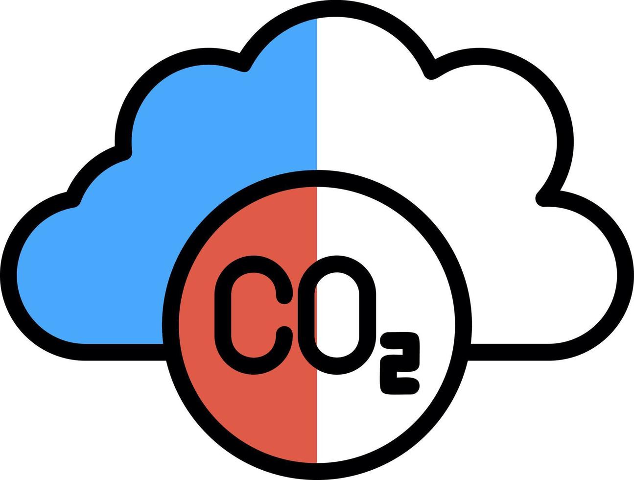 diseño de icono de vector de dióxido de carbono