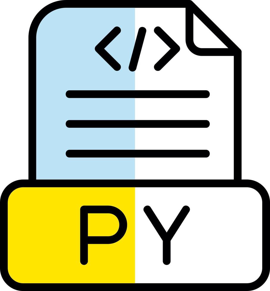 diseño de icono de vector de archivo python