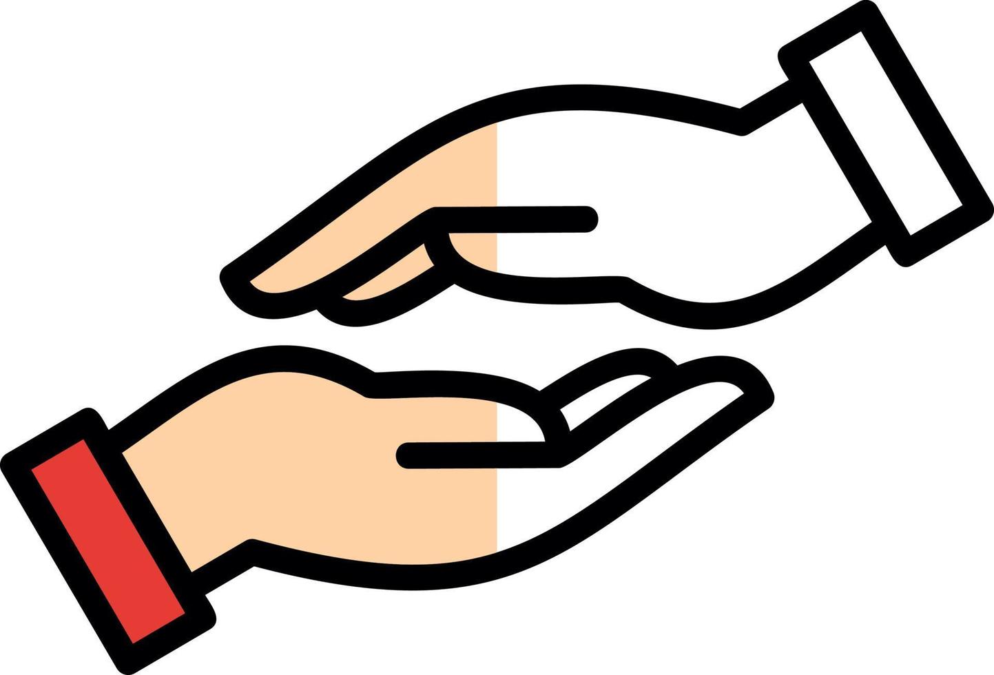 Helping Hand Vector Icon Design