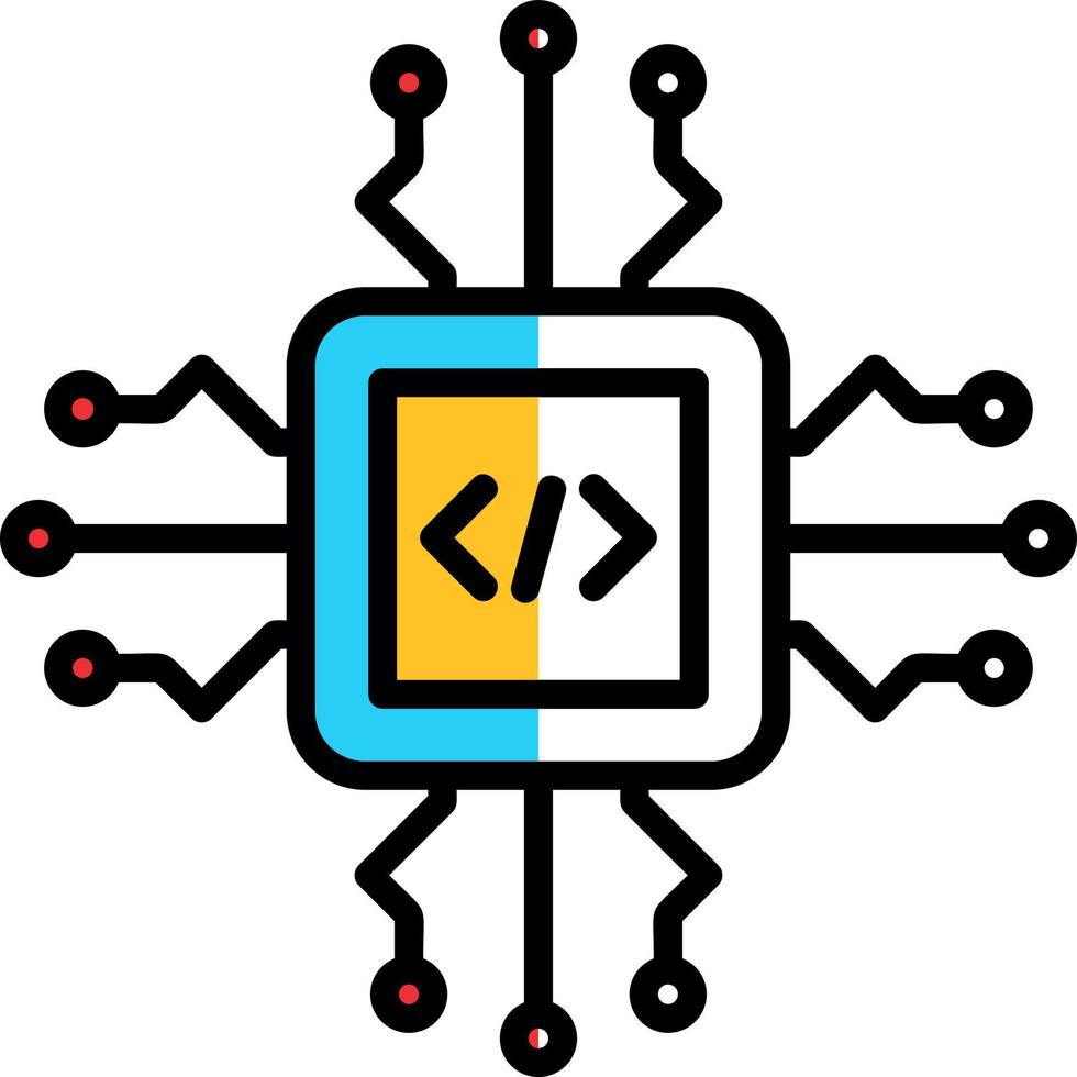Code Processor Vector Icon Design