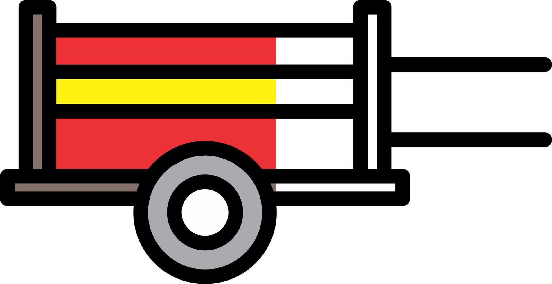 Wood Cart Vector Icon Design