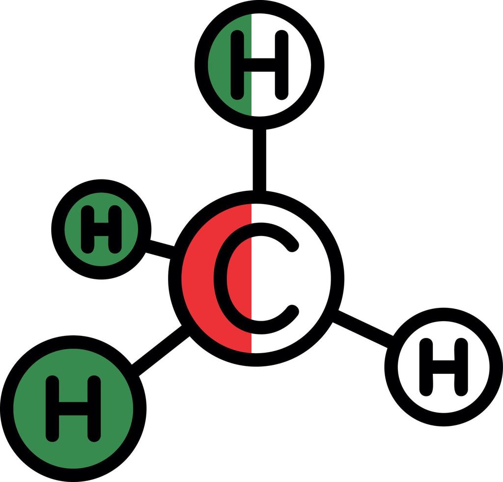 diseño de icono de vector de metano