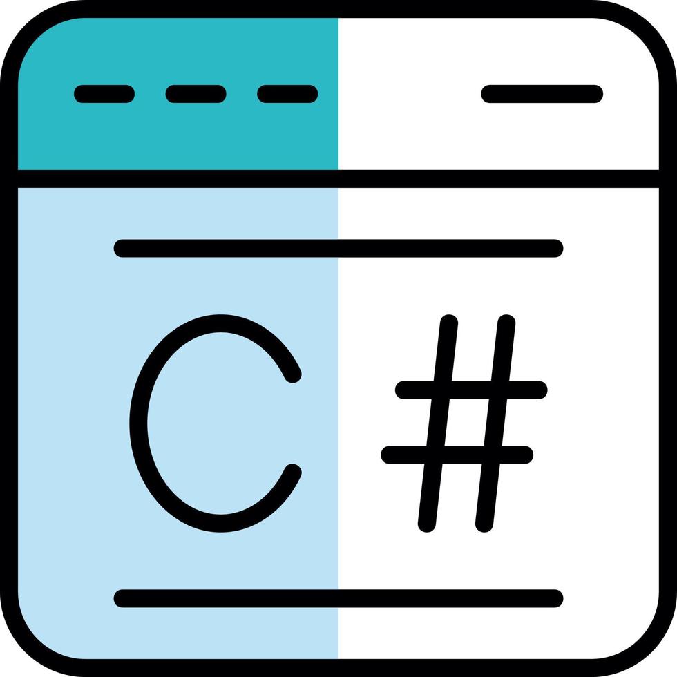 C Sharp Vector Icon Design