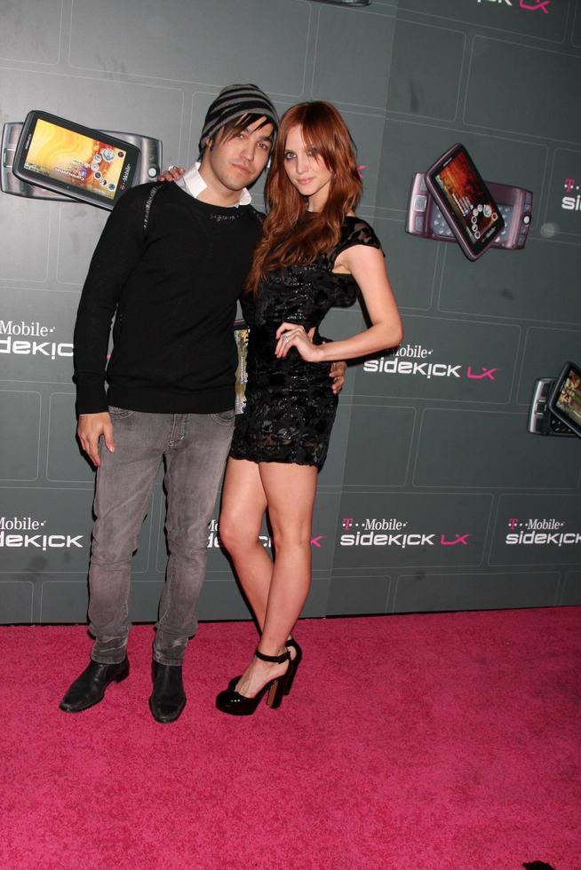 Pete Wentz  Ashlee Simpson Wentz  arriving at the  TMobile Sidekick LX Launch Event at  Paramount Studios inin Los Angeles CA on May 14 2009 2009 photo