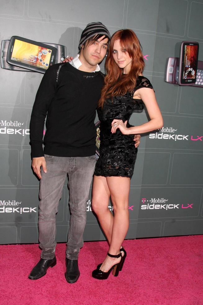 Pete Wentz  Ashlee Simpson Wentz  arriving at the  TMobile Sidekick LX Launch Event at  Paramount Studios inin Los Angeles CA on May 14 2009 2009 photo