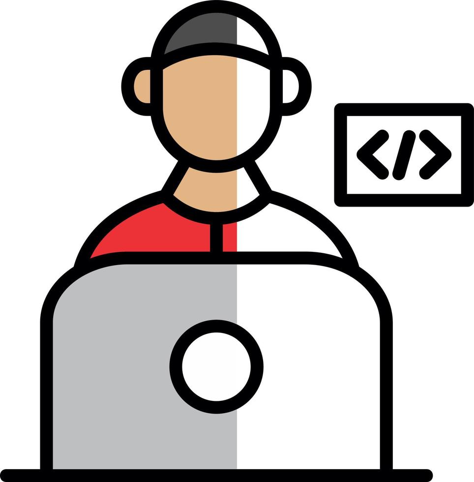 diseño de icono de vector de programador