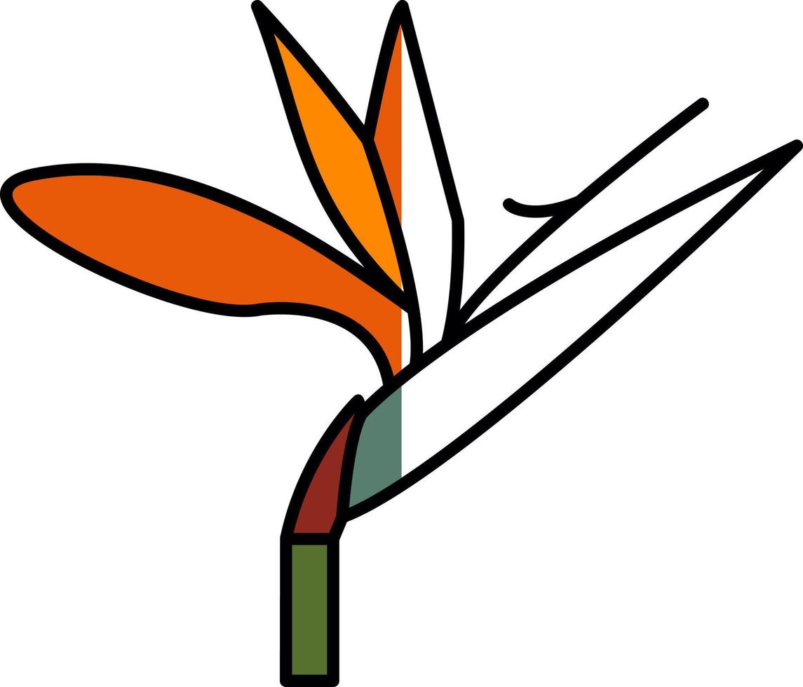 Bird Of Paradise Vector Icon Design