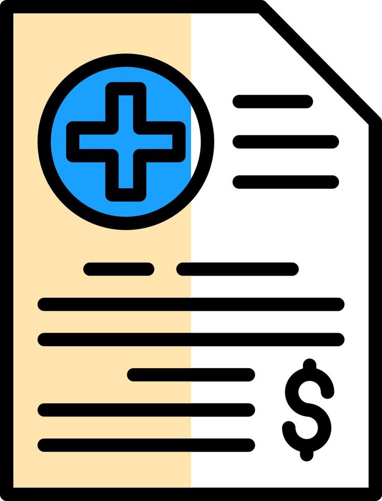 diseño de icono de vector de factura médica