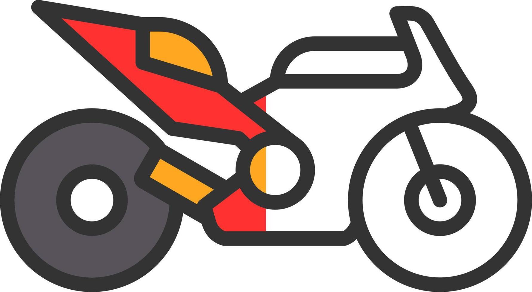 Race Bike Vector Icon Design