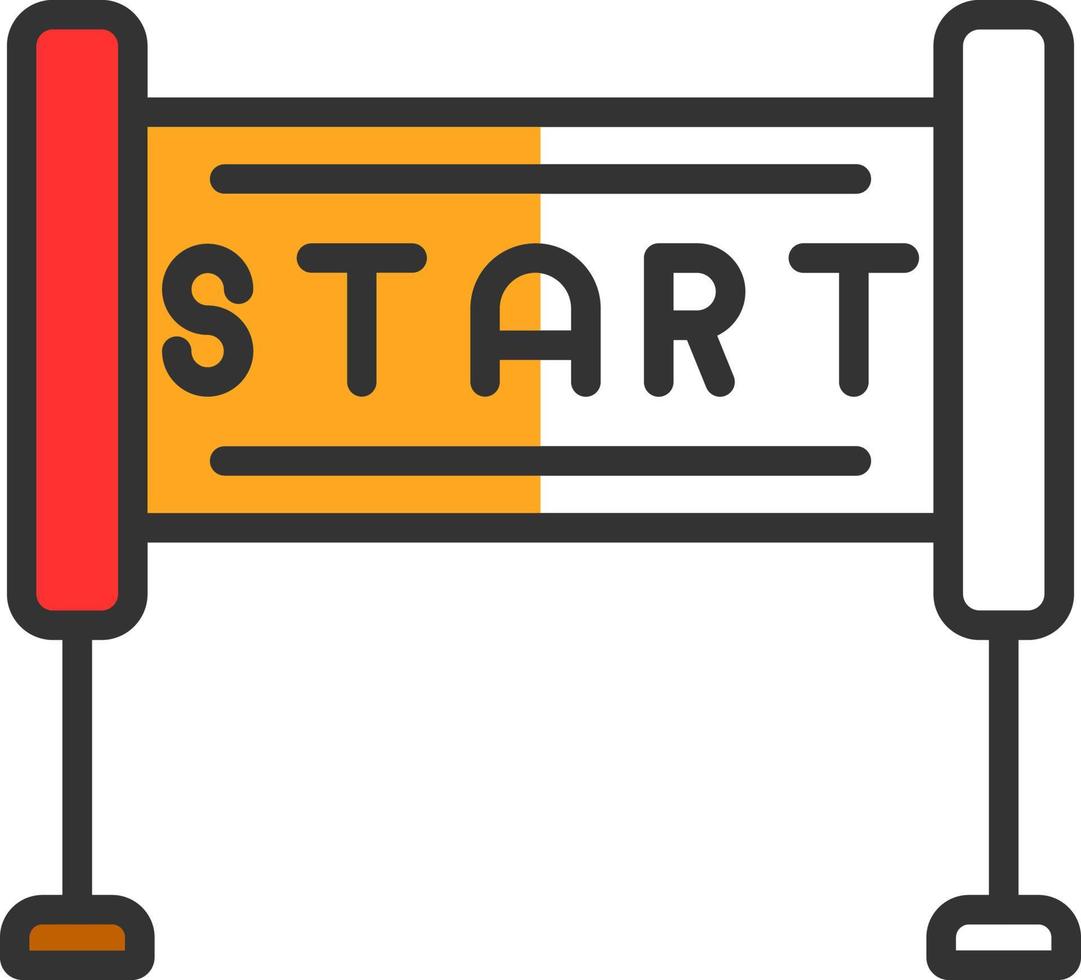 Race Start Vector Icon Design