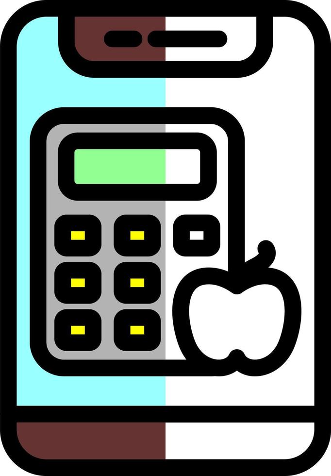 Calorie Calculator Vector Icon Design