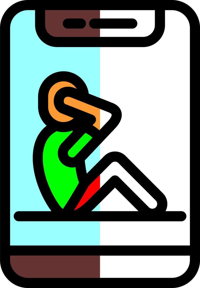 Sit Up Vector Icon Design