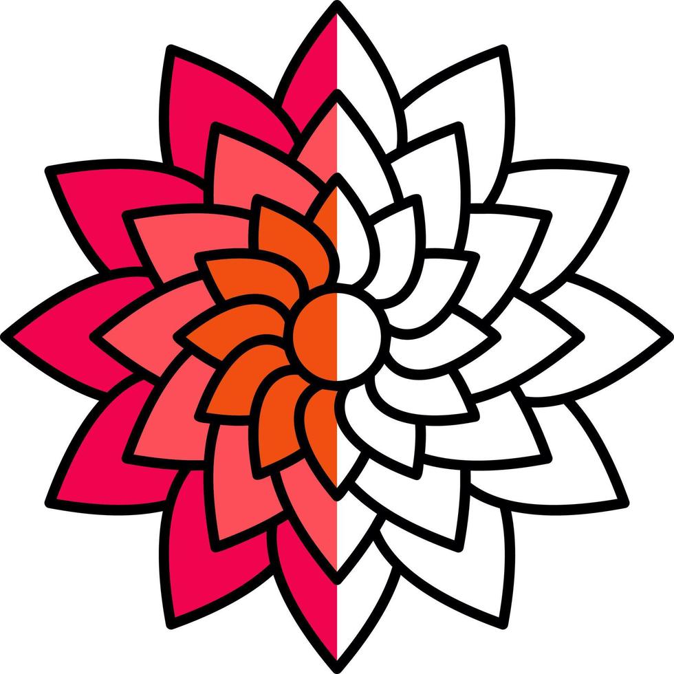 Dahlia Vector Icon Design