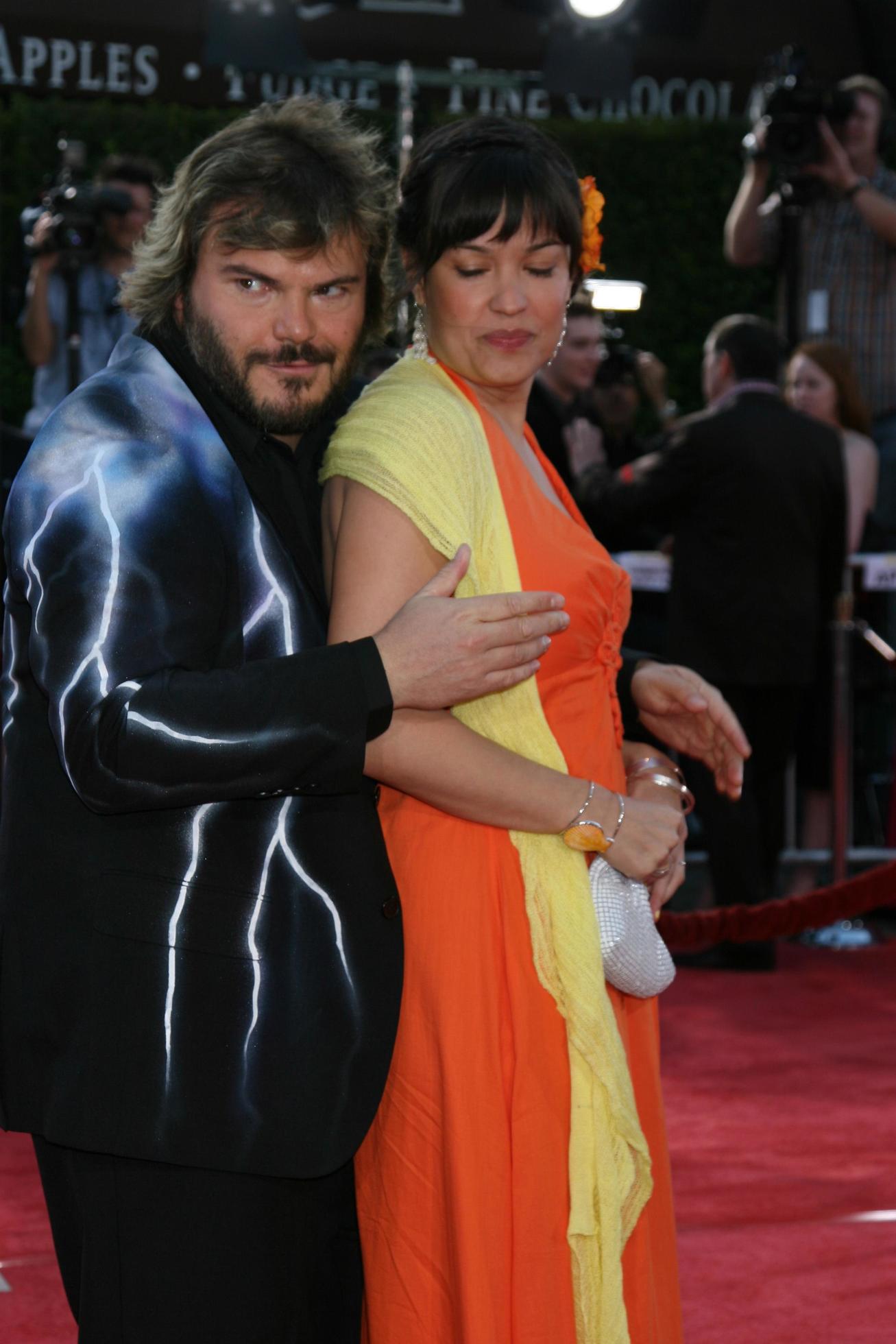 Jack Black Wife Tanya Haden arriving at Tropic Thumder Premiere at the