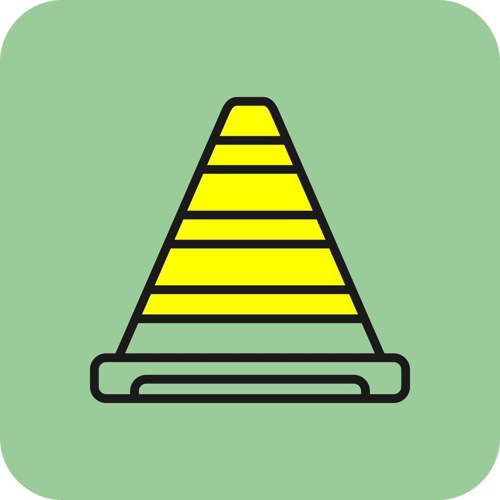 Traffic Cone Vector Icon Design