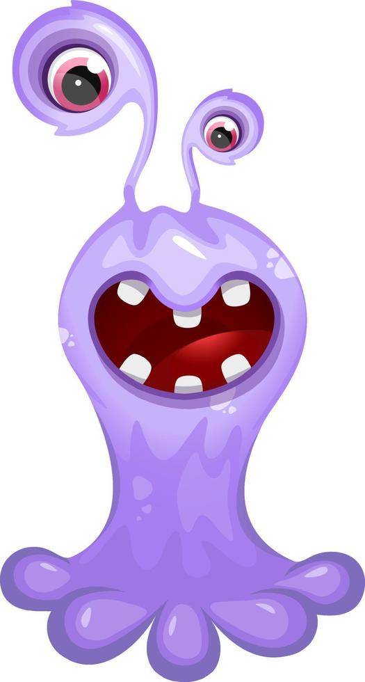 A cartoon monster with big teeth vector